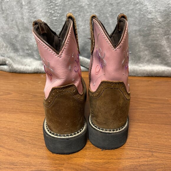 Justin Girls Gypsy Light Up Cross Embroidered Western Bay Apache Boots 3D - Picture 5 of 9